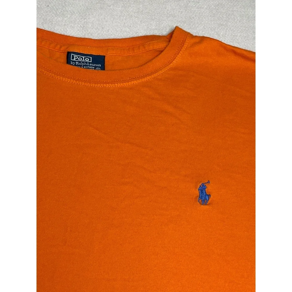 Polo Ralph Lauren Mens XL Orange Short Sleeve Crewneck Pony Logo T-Shirt